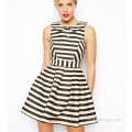 2014 New Style Exclusive Stripe Lady Dress (JK054)